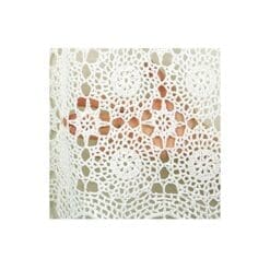 The cafe curtain handmade crochet knitting transparent beads with 100 ~ 50cm white 100% cotton