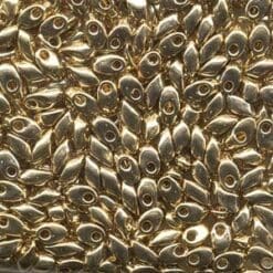 24kt Light Gold Plated 50 Grams 4x7mm Miyuki Long Magatama Japanese Approx. 400 Glass Fringe Seed Beads