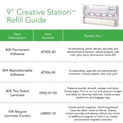 Xyron Lamination Refill for 9-Inch Creative Station, 40-Feet