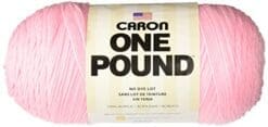 Caron One Pound Yarn, 16 Ounce, Soft Pink, Single Ball