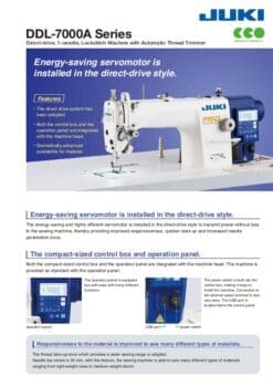 Juki Ddl-7000A Direct-Drive Single Needle Lockstitch Sewing Machine With Automatic Thread Trimmer
