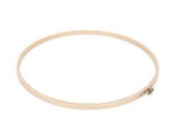 Wooden Round Embroidery Hoop 12" Beige - 12 Sets
