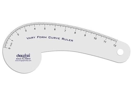 Linograph Cqv03-Vary Form Curve Ruler (12″ Marking) 12″ X 5″