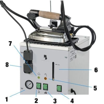 Battistella Barbara 31 Semi-Automatic Steam Generator With 4.5L Stainless Steel Boiler And Eos 800W Iron 12 Battistella Barbara 31 Semi Automatic Steam Generator With 4.5L Stainless Steel Boiler And Eos 800W Iron 5