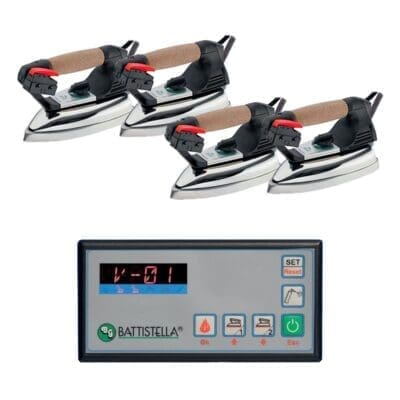 Battistella Saturno 4F Automatic Steam Generator With 10L Stainless Steel Boiler And 4 Eos Pro 900W Irons 4
